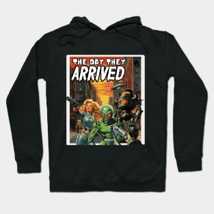 The Day they arrived, retro comic book cover Hoodie